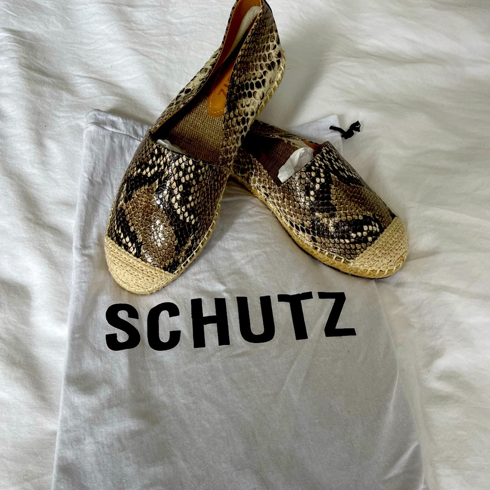 SCHUTZ Snake Print Espadrilles